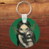 "A Ferret and Zijne Fairy" Sleutelhanger (Voorkant)
