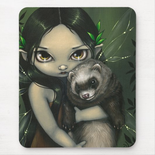 "A Ferret and Zijne Mairy" Mousepad Muismat (Voorkant)