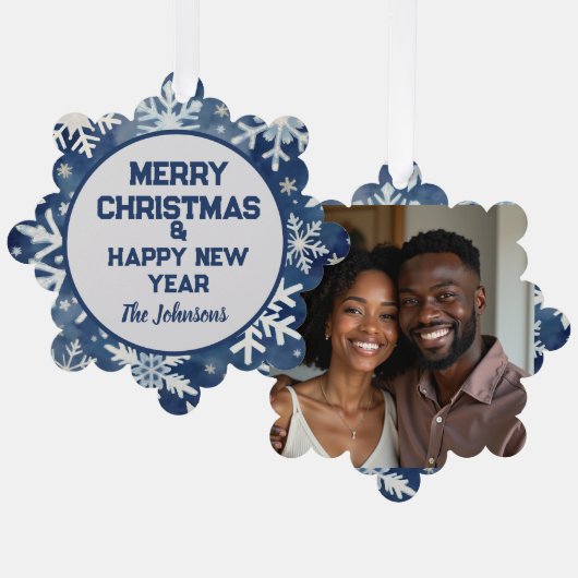 A Festive and Personalized Keepsake:Photo Ornament (Voorkant / Achterkant)