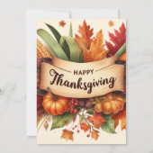 A FESTIVE THANKSGIVING INVITATION WITH A PUMPKIN  KAART (Achterkant)