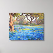 A Field of Bluebonnets at Alamo Heights 1919 Canvas Afdruk (Voorkant)