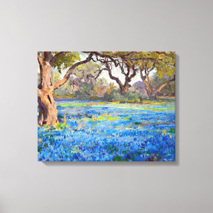 A Field of Bluebonnets at Alamo Heights 1919 Canvas Afdruk