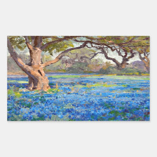 A Field of Bluebonnets at Alamo Heights 1919 Rechthoekige Sticker