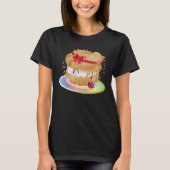 A filled wind bag with  bow illustration t-shirt (Voorkant)