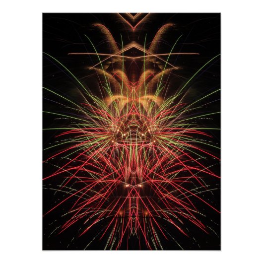 A Fireworks Display at Night Perfect Poster (Voorkant)