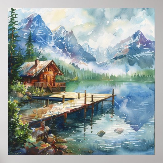A Fishing Hose On The Lake Poster (Voorkant)