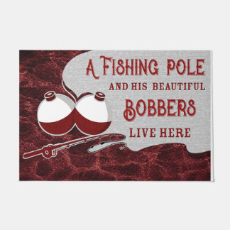A Fishing Pole And His Beautiful Bobbers Deurmat