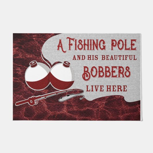 A Fishing Pole And His Beautiful Bobbers Deurmat (Voorkant)