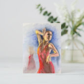 A FLAMENCO DANCER 2 BRIEFKAART (Staand voorkant)