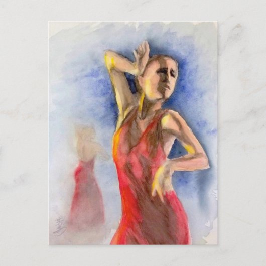 A FLAMENCO DANCER 2 BRIEFKAART (Voorkant)