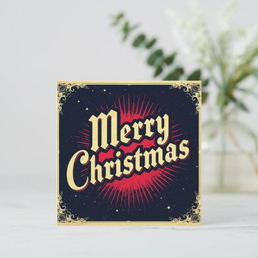 a flat gothic christmas card kaart (Staand voorkant)