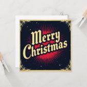 a flat gothic christmas card kaart (Voorkant / Achterkant in situ)