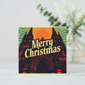 a flat gothic christmas card kaart (Staand voorkant)