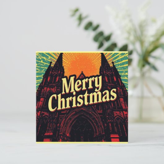 a flat gothic christmas card kaart (Staand voorkant)