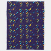 A fleece blanket featuring a colorful repeating (Voorkant)