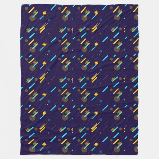 A fleece blanket featuring a colorful repeating (Voorkant)
