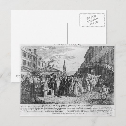 A Fleet Wedding, 1747 Briefkaart (Voorkant / Achterkant)