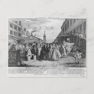 A Fleet Wedding, 1747 Briefkaart