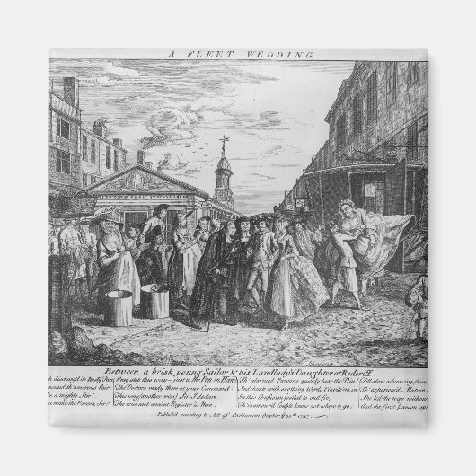 A Fleet Wedding, 1747 Magneet (Voorkant)
