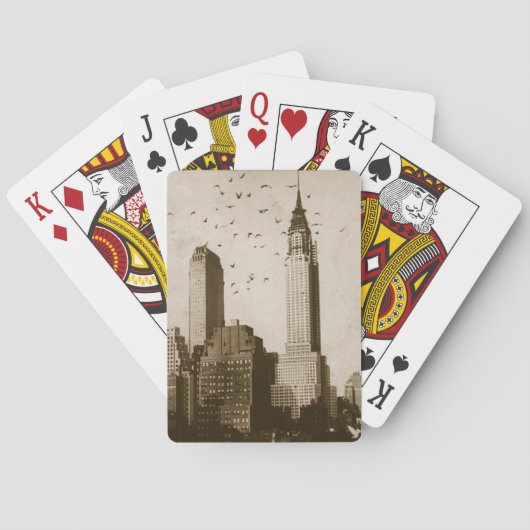 A flock of birds flying speelkaarten (Achterkant)