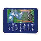 A Flock of Seven Swans-A-Swimming Magneet (Horizontaal)