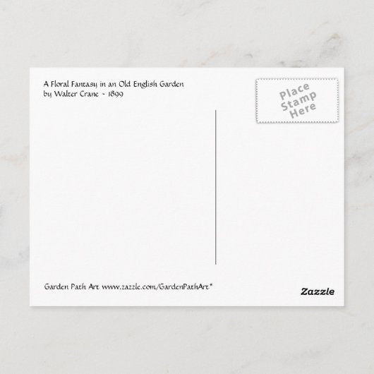 A Floral Fantasy Briefkaart (Achterkant)