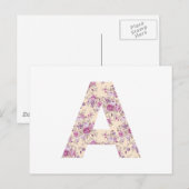 A Floral Letter Briefkaart (Voorkant / Achterkant)