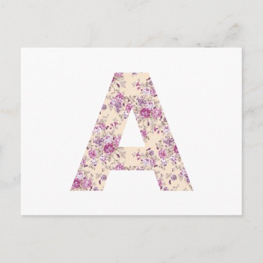 A Floral Letter Briefkaart (Voorkant)