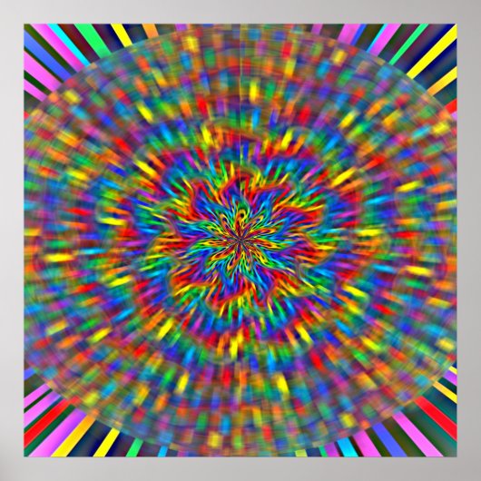 A Floral Tie Dye Poster (Voorkant)