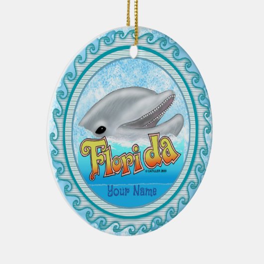 A Florida Dolphin Keramisch Ornament (Rechts)