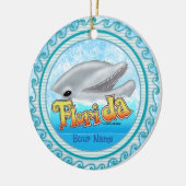 A Florida Dolphin Keramisch Ornament (Links)