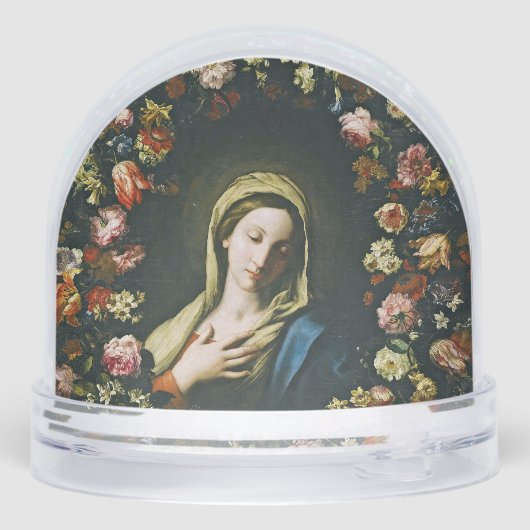 A Flower Garland Surrounding the Virgin Sneeuwbol (Achterkant)