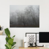 A foggy day on the Skyline Drive in Virginia Poster (Thuiskantoor)