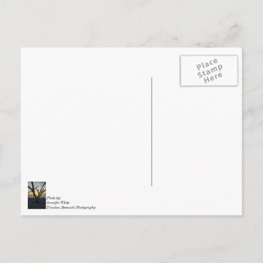 A Folly Sunrise Briefkaart (Achterkant)