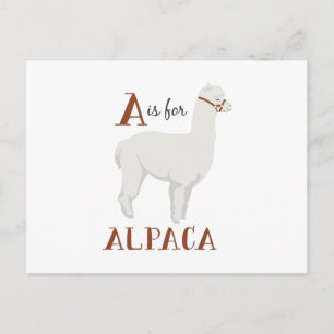 A For Alpaca Briefkaart