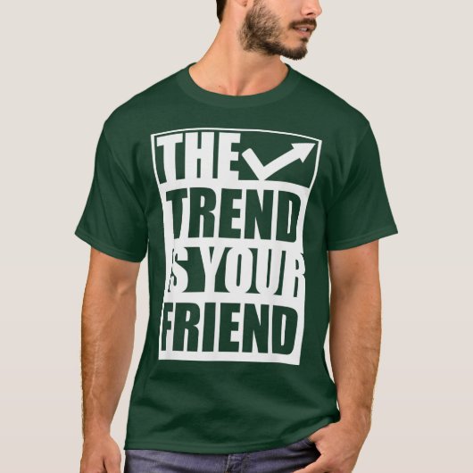 A forex stock trading trader trend following t-shirt (Voorkant)
