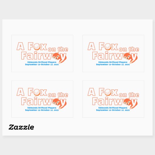 "A" Fox on the Fairway - Sticker (Vel)