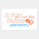 "A" Fox on the Fairway - Sticker (Voorkant)