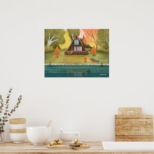 A-Frame blokhut Poster (Keuken)