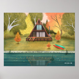 A-Frame blokhut  Poster