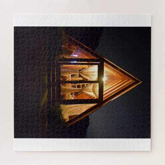 A FRAME CABIN NIGHT LEGPUZZEL (Horizontaal)