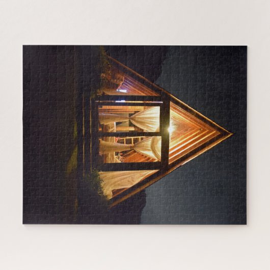 A FRAME CABIN NIGHT LEGPUZZEL (Horizontaal)