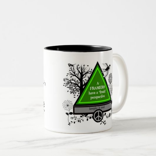 A Framers Tweekleurige Koffiemok (Voorkant rechts)