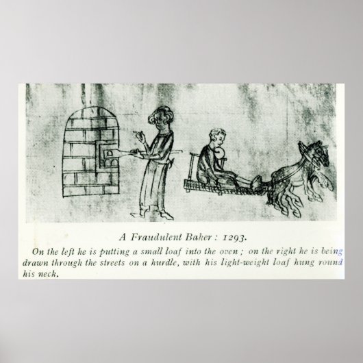 A Fraudulent Baker, 1293 Poster (Voorkant)