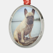 A French Bulldog Metalen Ornament (Links)