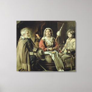 A French Interior, c.1645 Canvas Afdruk