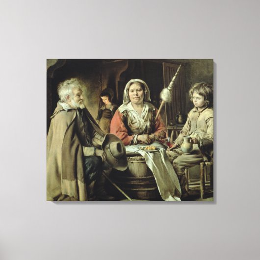 A French Interior, c.1645 Canvas Afdruk (Voorkant)