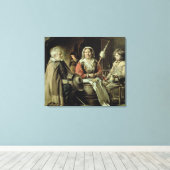 A French Interior, c.1645 Canvas Afdruk (Insitu (Houten vloer))