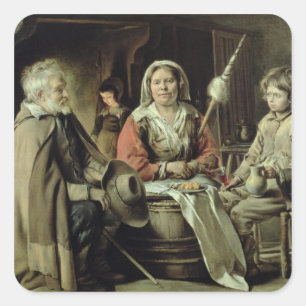 A French Interior, c.1645 Vierkante Sticker