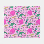 "A Friend for Everyone" Kitty Frog Friends Fleece Deken (Voorkant (Horizontaal))